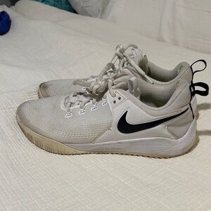 Nike White and Black Volleyball Shoes